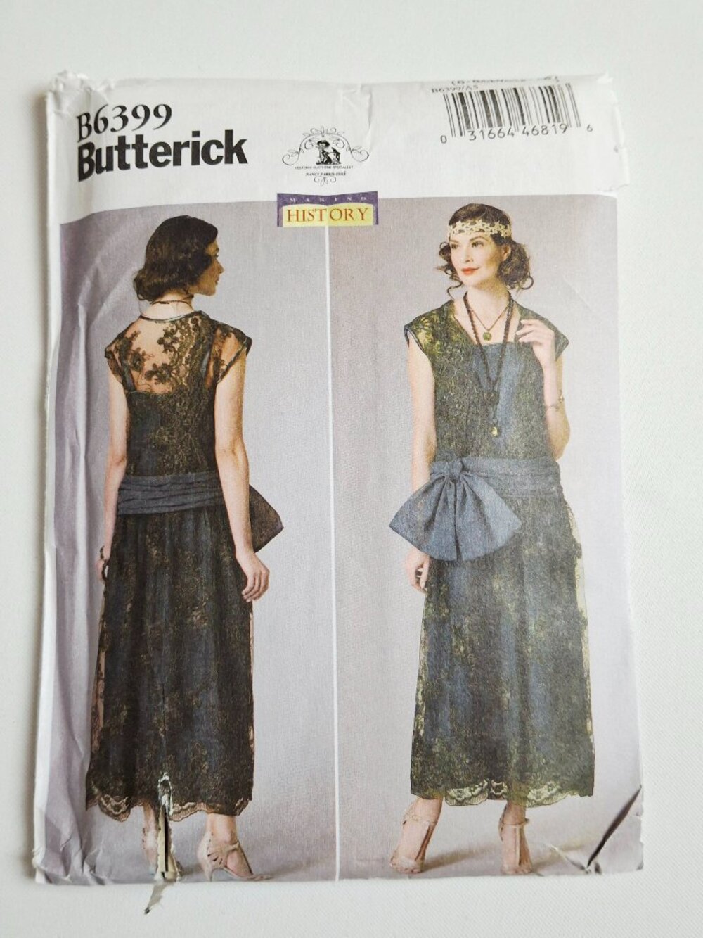 Butterick 6399 Sz 6-14 1920s Costume Dress Pattern Uncut For Sewing